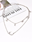 Fashion Silver Color Moon&star Decorated Pure Color Necklace