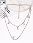 Fashion Silver Color Moon&star Decorated Pure Color Necklace