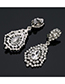Fashion Silver Color Full Diamond Design Pure Color Earrings