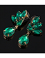 Fashion Green Waterdrop Shape Design Pure Color Earrings