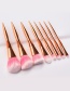 Fashion Rose Gold+pink Color Matching Design Cosmetic Brush(8pc)
