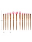 Fashion Rose Gold+pink Round Shape Design Cosmetic Brush(12pc)