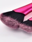 Fashion Plum Red Oblique Shape Design Cosmetic Brush(2pc)