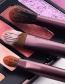 Fashion Purple+brown Flame Shape Design Cosmetic Brush(12pc)