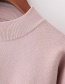 Sweet White Pure Color Design Round Neckline Sweater