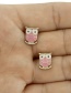 Fashion Pink Cartoon Owl Shape Design Earrings