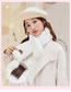 Fashion Beige Label Decorated Pure Color Warm Scarf