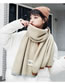 Fashion Yellow Label Decorated Knitted Thicken Scarf