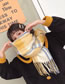 Fashion Yellow Tassel Decorated Thicken Dual-use Scarf