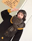 Fashion Yellow+coffee Tassel Decorated Long Thicken Scarf