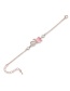 Fashion Rose Gold+pink Cartoon Fox Decorated Bracelet