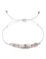 Fashion White Beads Decorated Simple Bracelet((3pcs)