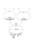 Fashion White Beads Decorated Simple Bracelet((3pcs)