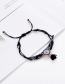 Fashion Black Flower&beads Decorated Simple Bracelet
