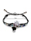 Fashion Black Flower&beads Decorated Simple Bracelet