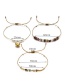 Fashion Gold Color Shell&beads Decorated Bracelet((3pcs)