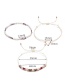 Fashion White Beads&triangle Shape Decorated Bracelet((3pcs)