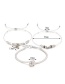 Fashion White Bee&beads Decorated Bracelet((3pcs)