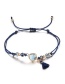 Fashion Navy Beads&tassel Decorated Bracelet((3pcs)