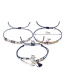 Fashion Navy Beads&tassel Decorated Bracelet((3pcs)