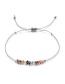 Fashion White Oval Shape&beads Decorated Bracelet((3pcs)