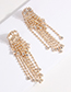 Fashion Gold Color Full Diamond Design Tassel Earrings