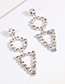 Fashion Silver Color Hollow Out Geometric Shape Design Earrings