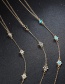 Fashion Light Blue Star Shape Decorated Long Necklace