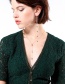 Fashion Black Star Shape Decorated Long Necklace