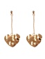 Fashion Gold Color Round Shape Design Long Earrings