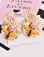 Fashion Gold Color Flowers&bee Decorated Earrings