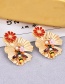 Fashion Gold Color Bee&diamond Decorated Earrings