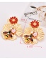 Fashion Gold Color Bee&diamond Decorated Earrings