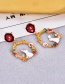 Fashion Multi-color Rabbit&diamond Decorated Earrings