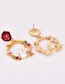 Fashion Multi-color Rabbit&diamond Decorated Earrings