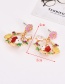 Fashion Multi-color Flowers&diamond Decorated Earrings