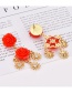 Fashion Gold Color Flowers Decorated Long Earrings