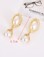 Fashion Gold Color Full Pearls Decorated Earrings