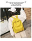 Fashion Khaki Pure Color Design Simple Backpack