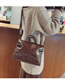 Fashion Light Brown Rivets Decorated High-capacity Handbag