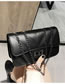 Fashion Black Buckle Decorated Pure Color Bag
