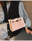 Fashion Pink Grid Shape Design High-capacity Handbag