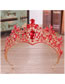 Fashion Red+gold Color Pure Color Design Bridal Hair Accessories
