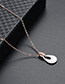 Fashion White Waterdrop Shape Pendant Decorated Necklace