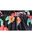 Fashion Black+red Flower Pattern Decorated Suspender Jumpsuit