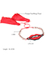 Fashion Red Lip Shape Decorated Tassel Bracelet