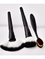 Fashion Black Flat Shape Decorated Make Up Brush(3pcs)