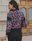 Fashion Multi-color Geometric Pattern Decorated Sweater
