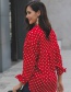 Fashion Red Dots Pattern Decorated Shirt