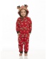 Fashion Red Deer Shape Design Jump Suit